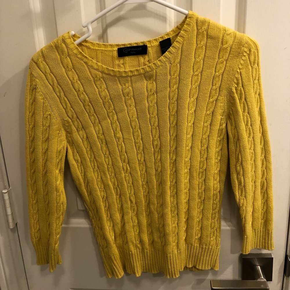 Yellow knit sweater